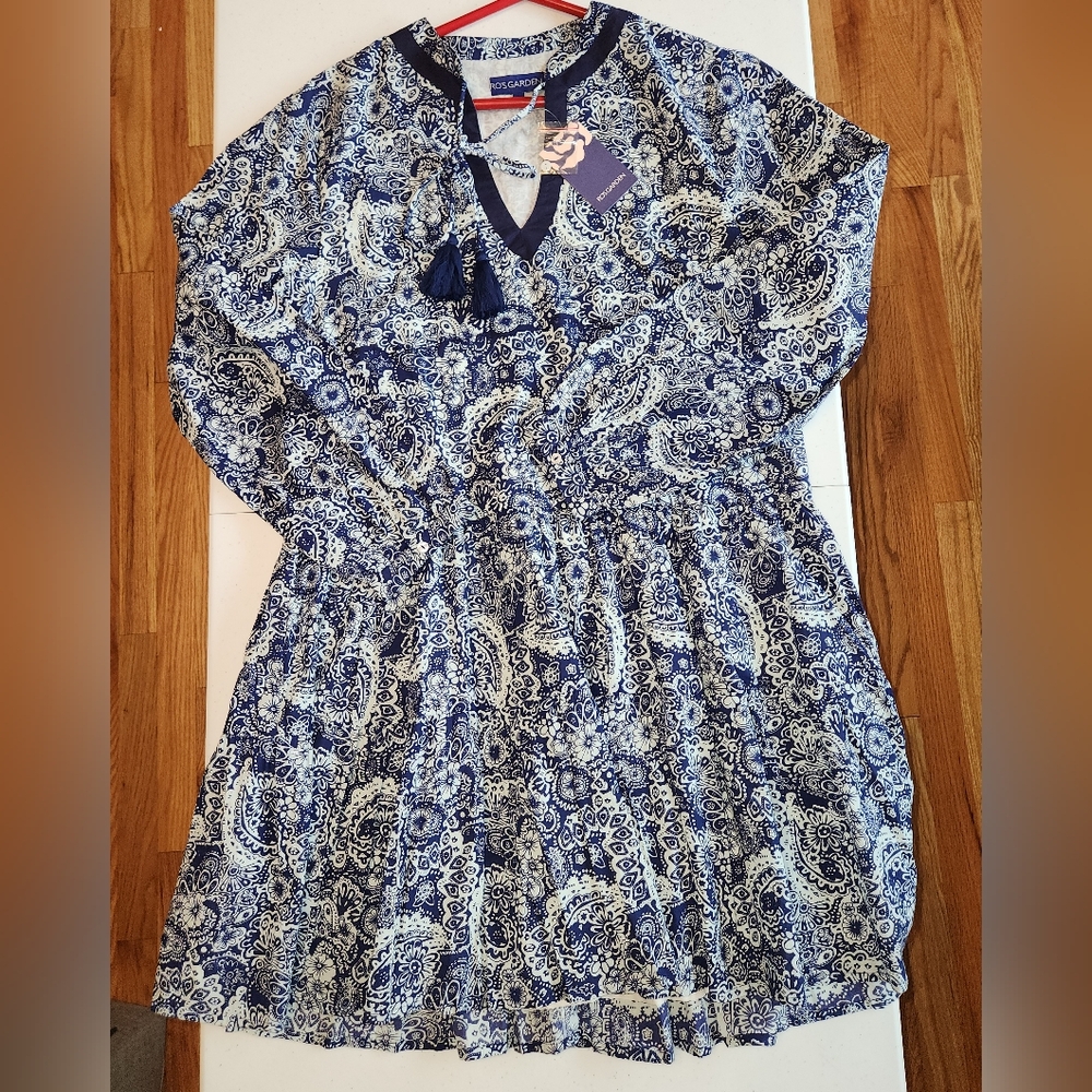 NWT Ro's Garden Dress Estefany Blu Georgia LG